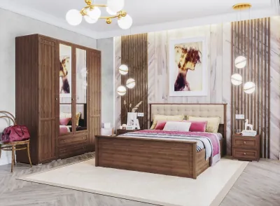 Модульная спальня Ричард, набор 4, Орех донской