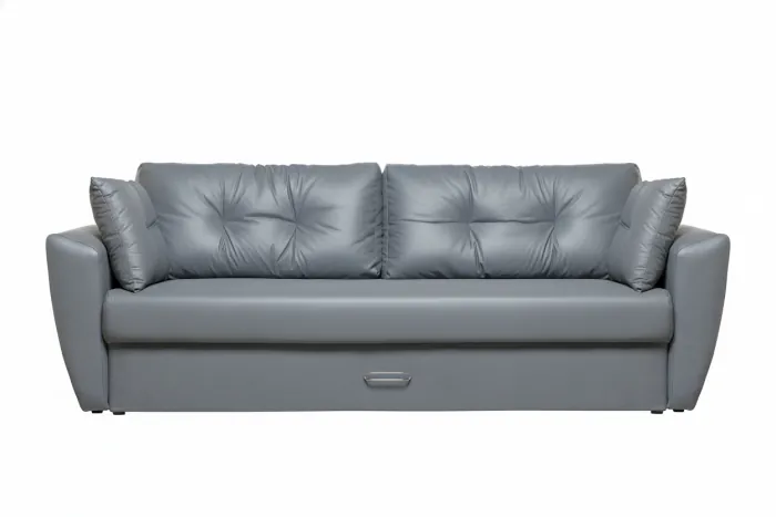 Диван-еврокнижка Амстердам 150, экокожа серая