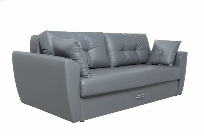 Диван-еврокнижка Амстердам 150, экокожа серая