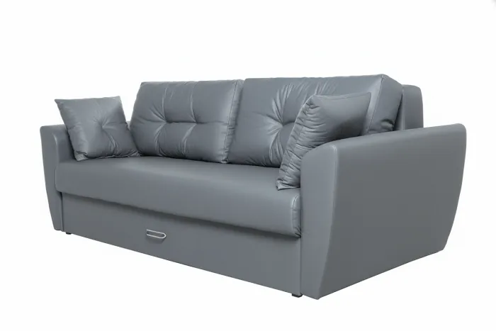 Диван-еврокнижка Амстердам 150, экокожа серая