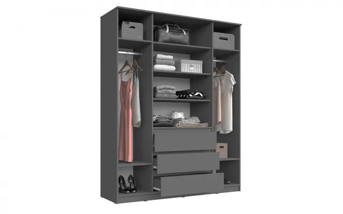 Челси Шкаф 1600 (Белый глянец, Дуб Сонома)