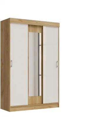 Шкаф-купе, Дуб крафт/Белый Глянец