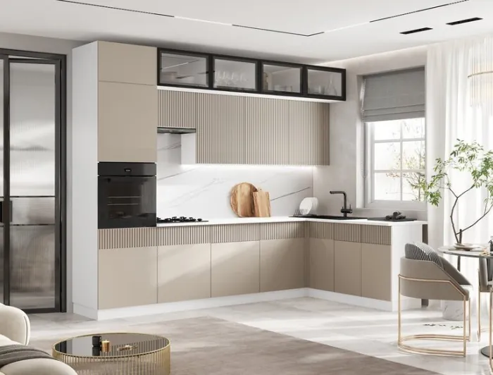 Кухня Оливия NEW 3,0х1,8м Шарли Мокко