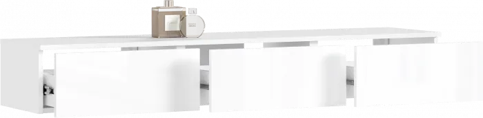 Норд Полка косметическая (Белый глянец, Белый)