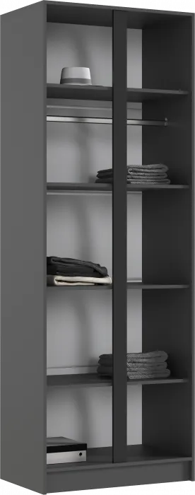 Келвин Шкаф 2-х створчатый 800, Графит/Изумрудный