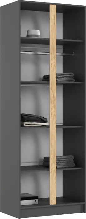 Келвин Шкаф 2-х створчатый 800, Графит/Изумрудный