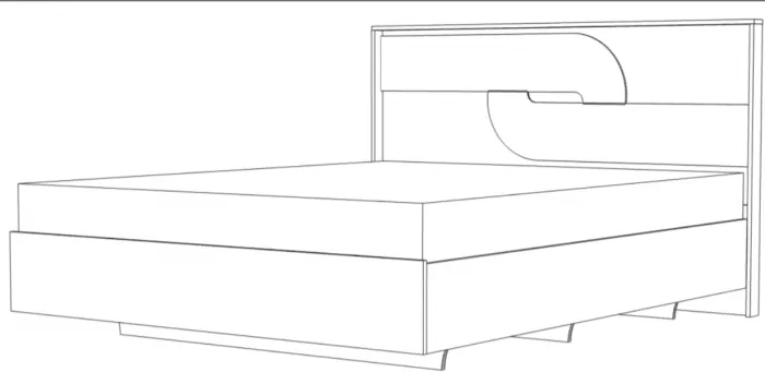 Модульная спальня "Монтиз" - Белый текстурный/Корунд джелато