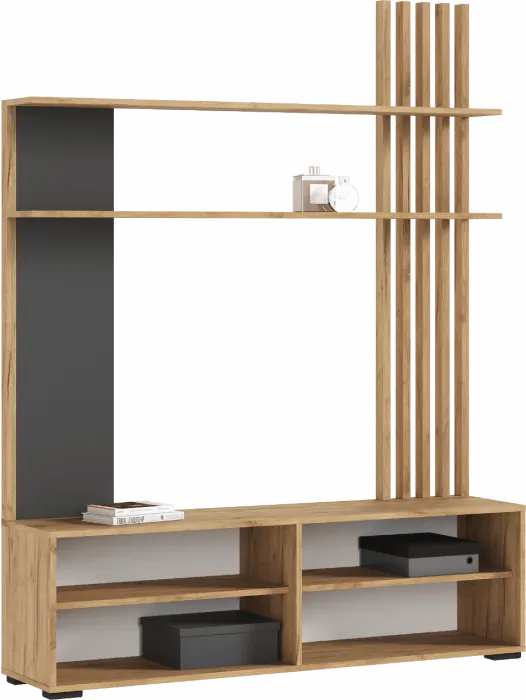 Модульная гостиная Роджина (Графит, Крафт золотой)