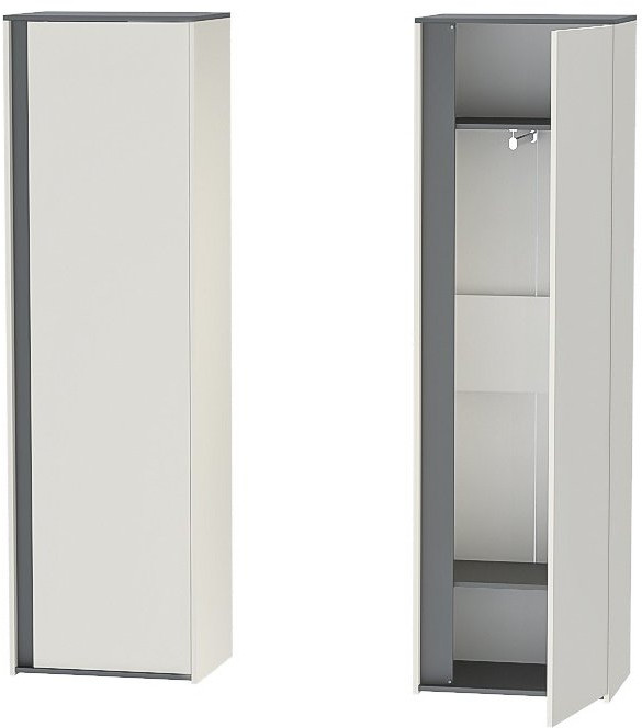 Модульная прихожая Иннэс 12 Набор 3 (Графит / Миндаль)