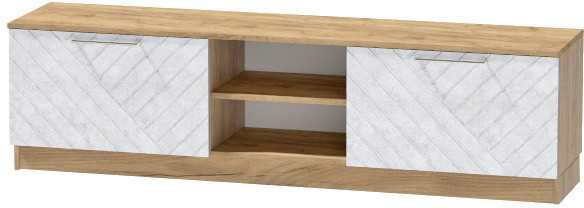 Тумба для ТВ-техники напольная "Иннэс-7", Крафт золотой/Бетон снежный