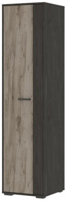 Эдинбург Шкаф ШК-01 (0,502х2,000х0,500) железный камень/дуб крафт серый