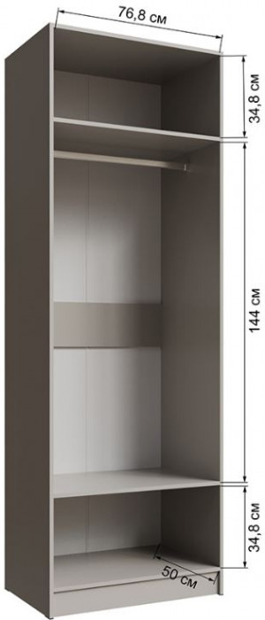 Шкаф Мадрид (0,8) без зерк. кашемир