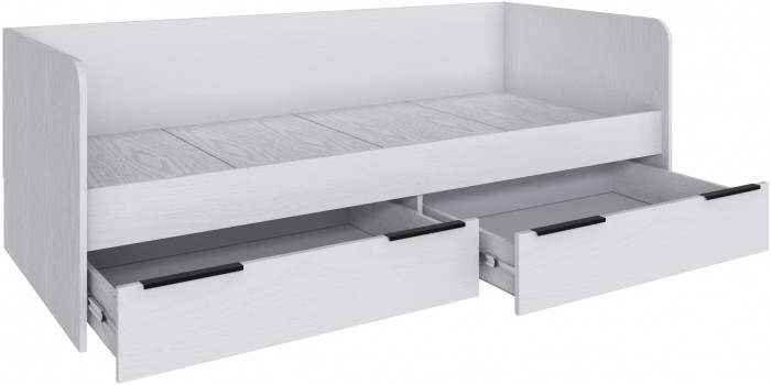 Кровать Мадрид (0,8) с 2-мя ящиками, Белый