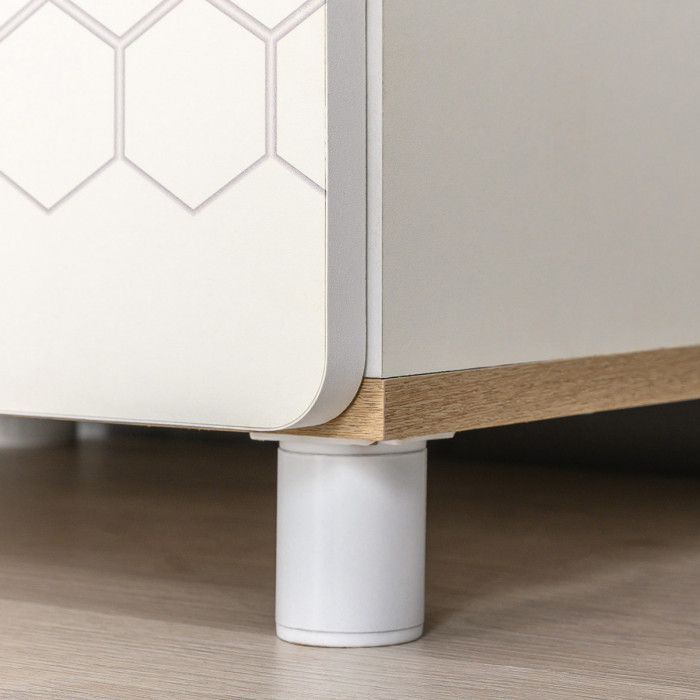 Эйп 13.334 Шкаф для одежды + 13.322 Комод, белый/дуб белый