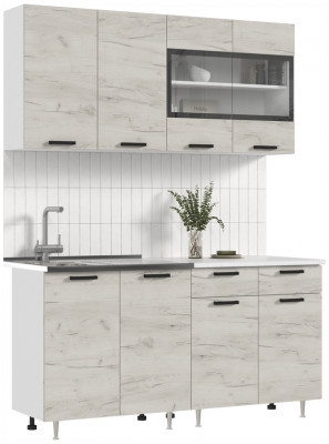 ЛДСП Кухня Рио NEW 1,6м крафт белый/белый