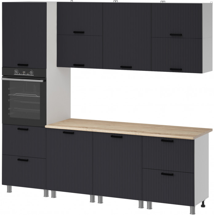 МК Аленушка 2,4м Лотос Сталь,скоба антрацит,сонома