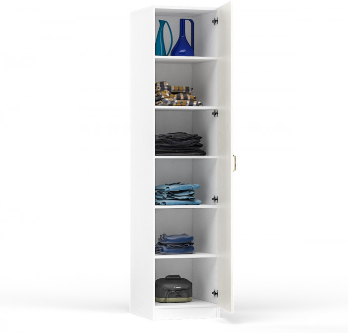 Ливерпуль Шкаф 13.27, цвет ясень ваниль/белый, ШхГхВ 50х54,1х220,3 см., универсальная сборка, подходит карниз 500С #1021700