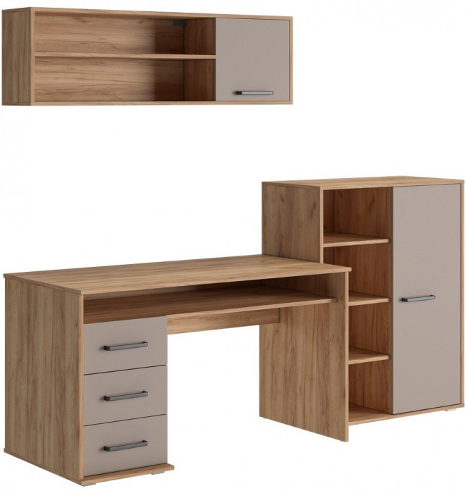 Уголок школьника Паскаль СТ-104 Крафт золотой/Глиняный серый