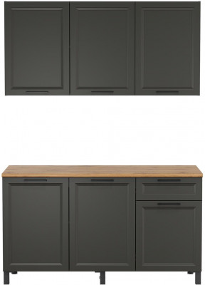 Кухня Римини 1500 диамант серый