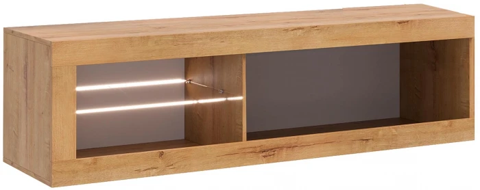 Прага Тумба ТВ мини, вотан/Черный глянец