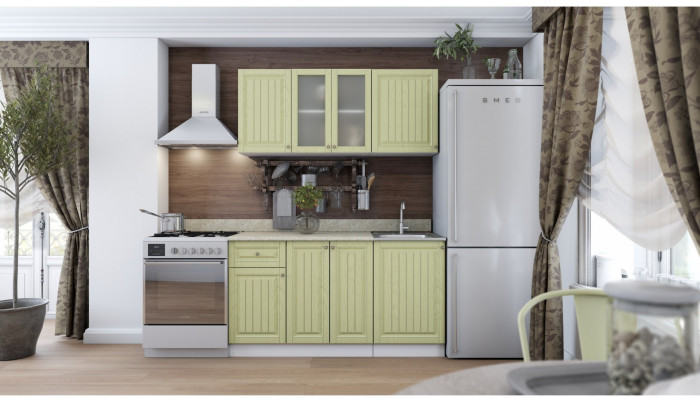 Кухня МДФ Хозяюшка 1500, Трюфель