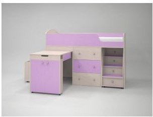 Кровать-чердак Малыш 70х160 (ирис)