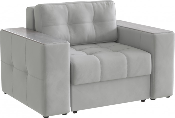 Кресло-кровать "Нави", Светло-серый/МДФ холст белый