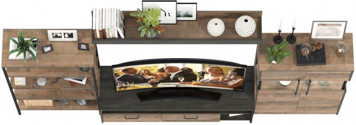 Трувор Гостиная 055, дуб гранж песочный/интра