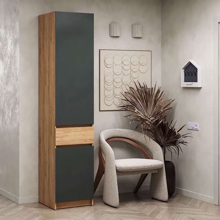 мс для прихожей Стоуби ШК-500 дуб крафт золотой/серый графит