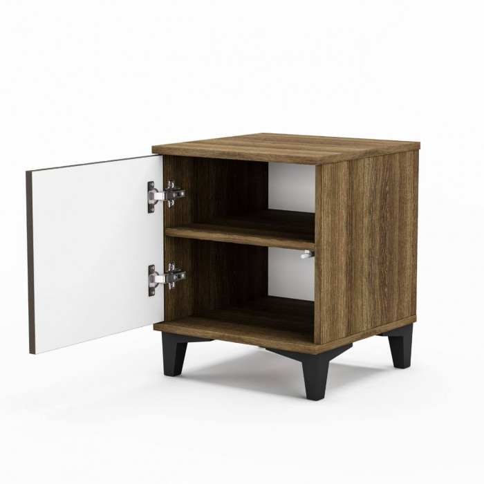 Тумба прикроватная Палау, Табак/Белый софт