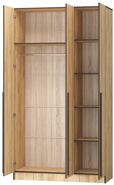 Шкаф Бастион ЛДСП 1,2 (Крафт золотой / Белый древесный)