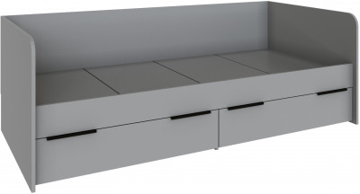 Кровать Мадрид (0,8) с 2-мя ящиками, Камень серый