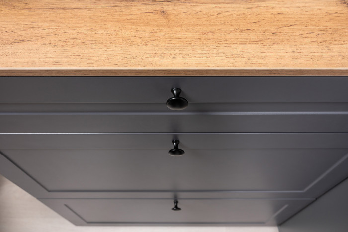 Остин Прихожая 29, серый графит/дуб крафт золотой