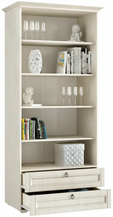 Престиж 1 ПВХ Шкаф со стеклом сандал светлый