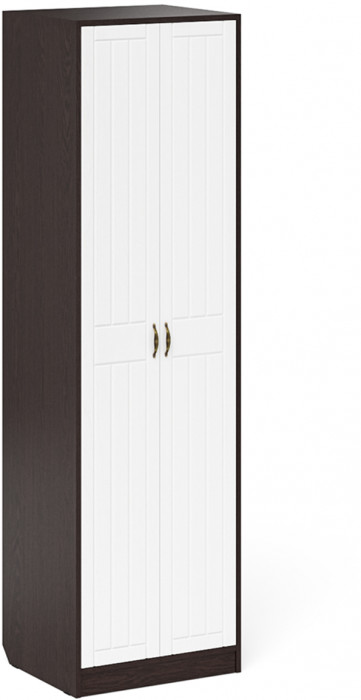 Прихожая П-6 Компоновка № 26, цвет венге/фасады МДФ белое дерево фрезеровка прованс, ШхГхВ 150х50х210 см., универсальная сборка