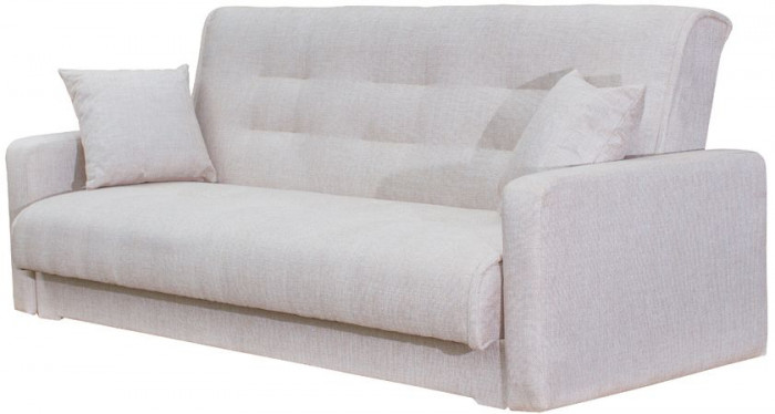 Раскладной диван-кровать, прямой, книжка, цвет бежевый, рогожка, Лондон 140х190