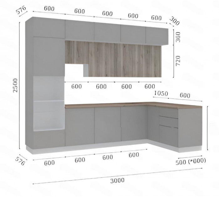 Кухня комплектация №6 Шарли пинк (МФ13)/кашемир