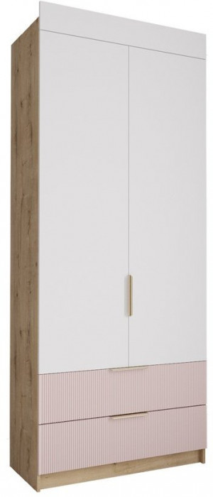 Модульная детская Лавис, композиция 4, Белый/Белый софт / Персик софт