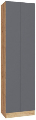 Руэлла Шкаф платяной дуб крафт золотой/графит серый