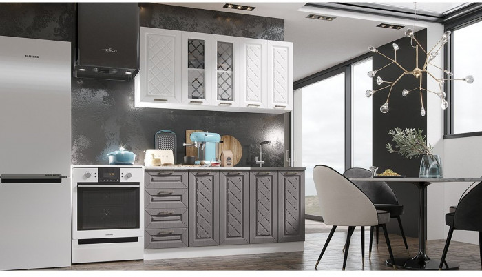 Кухня МДФ Агава 1600, Лиственница светлая