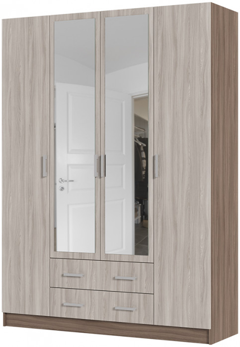 Квадро шкаф 4-х ств (1600*2200*500 мм) ясень шимо темный/ясень шимо светлый