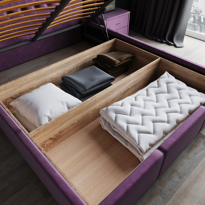 Октавия Кровать интерьерная 140 винный ромб, ПМ