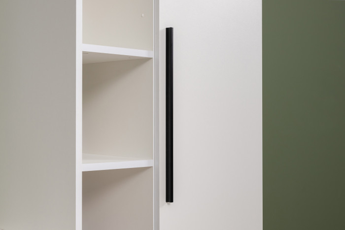 Эйр Гостиная 16.324.02 Шкаф, цвет белый шагрень, ШхГхВ 62х38,1х219,5 см., универсальная сборка