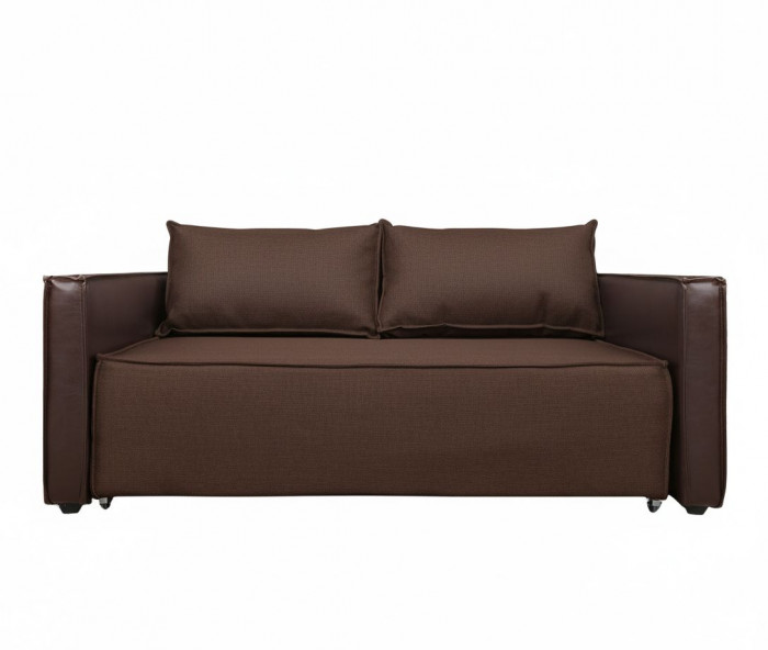 Диван-кровать Барон 160, аккордеон, 160х200, рогожка, коричневый