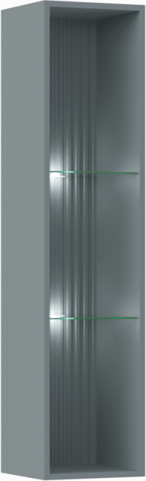 Оливия Шкаф навесной открытый (Белый, Белый глянец)