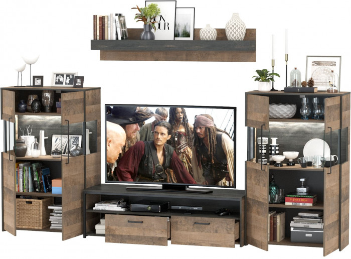 Трувор Гостиная 067, дуб гранж песочный/интра