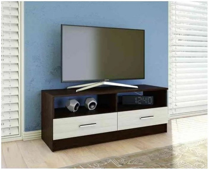 Тумба TV1 Эра, Ясень шимо темный/светлый