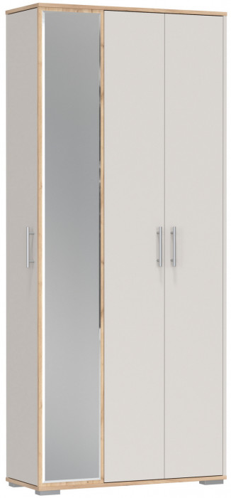 Прихожая 2-3421дкз/к.с Домино-мини, цвет дуб крафт золотой/кашемир серый, ШхГхВ 88х36х202 см., универсальная сборка