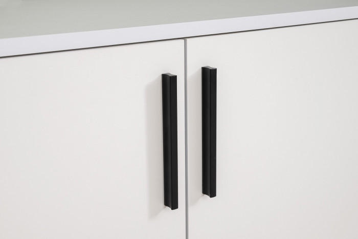 Эйр Гостиная 16.55 Тумба под ТВ, цвет белый шагрень, ШхГхВ 140х38,3х62,7 см., универсальная сборка