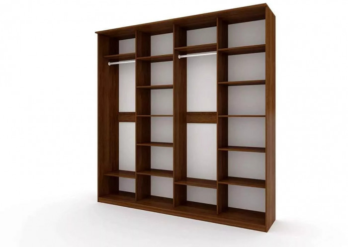 Шкаф купе Модерн 2362х600 4-х дверный 4-х секционный фотопечать №1 венге